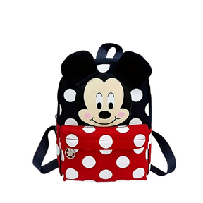 Mochila Escolar do Mickey & Minnie de Bolinhas