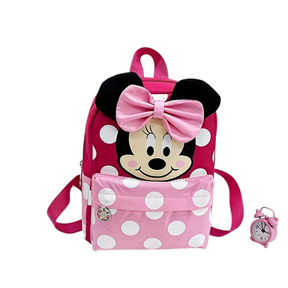 Mochila Escolar do Mickey & Minnie de Bolinhas