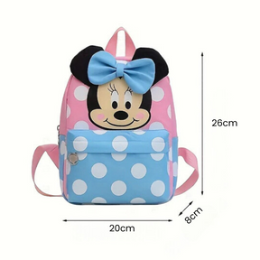 Mochila Escolar do Mickey & Minnie de Bolinhas