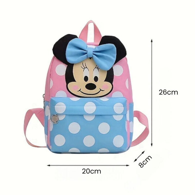 Mochila Escolar do Mickey & Minnie de Bolinhas