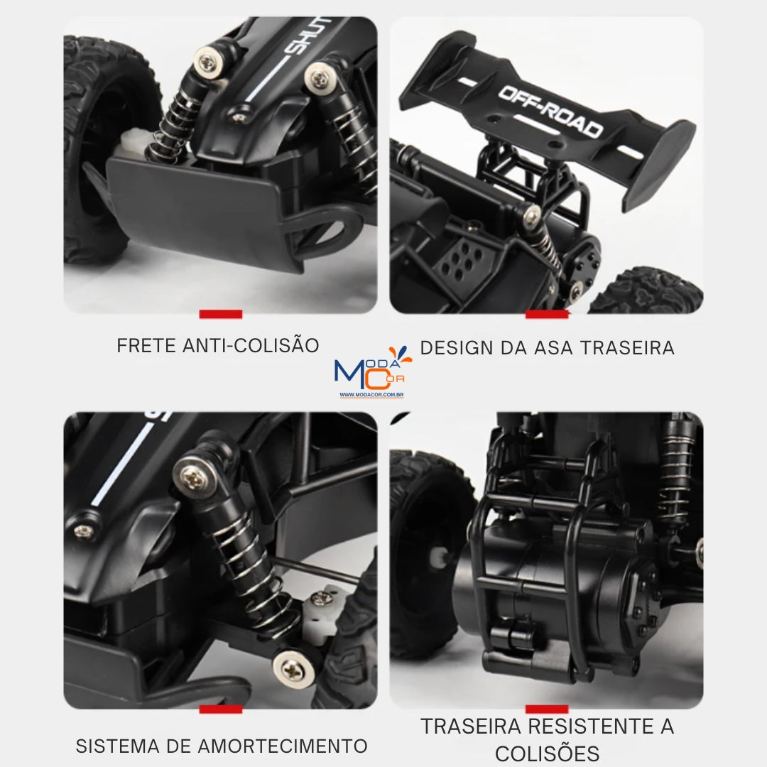 Carrinho Controle Remoto 4x4 Monster Truck Rock Crawler