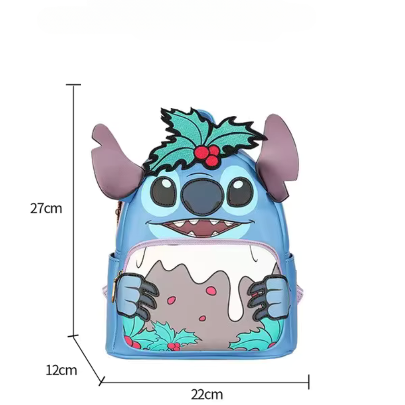 Mochila Escolar Feminina Stitch em Couro