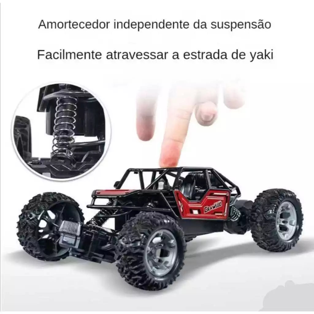 Carrinho de Controle Remoto Off Road Monster C/ 2 Motores Recarregável