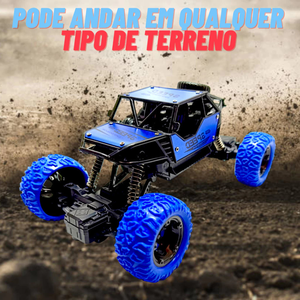 Carrinho de Controle Remoto Off Road Monster C/ 2 Motores Recarregável