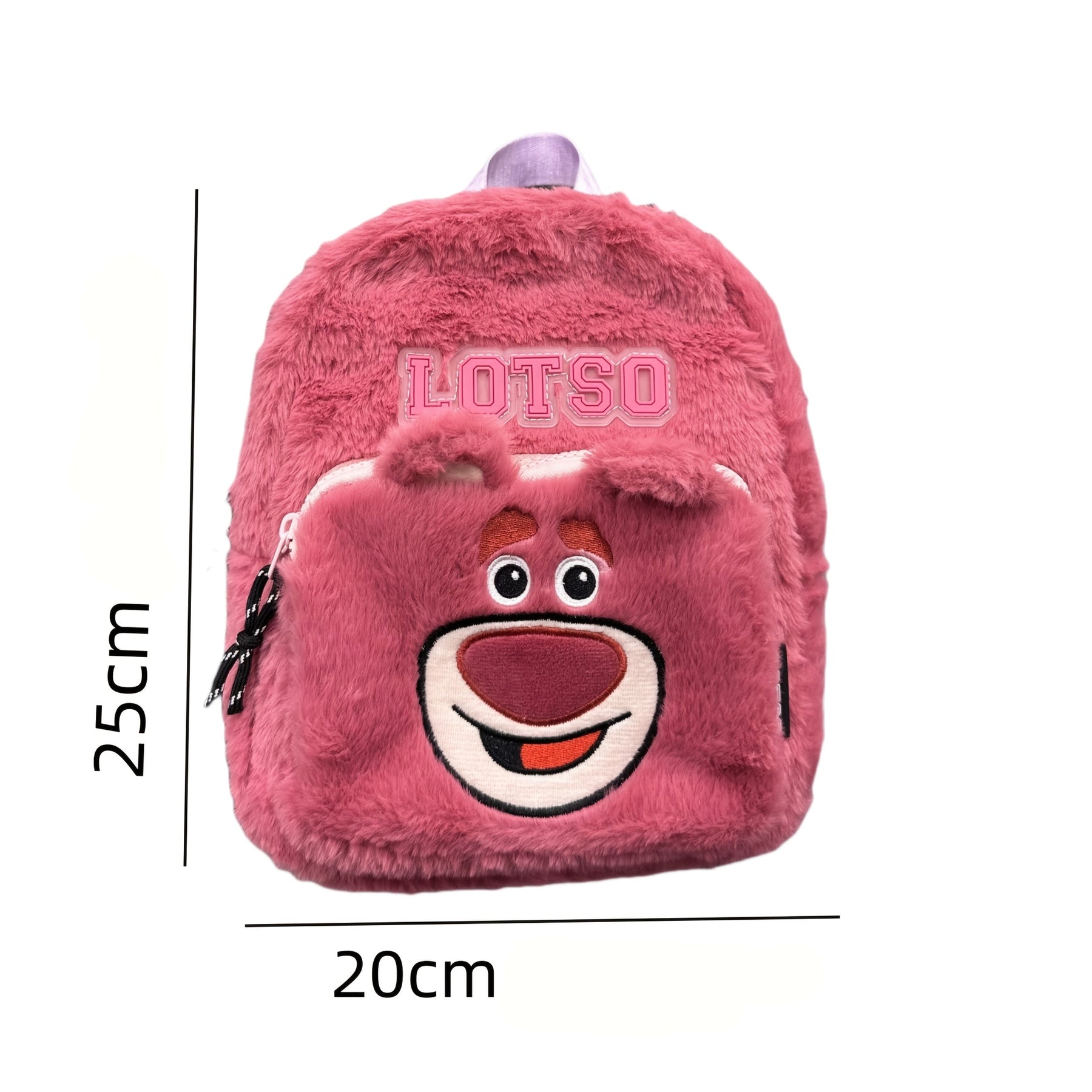 Mochila Escolar Feminina de Pelúcia Urso